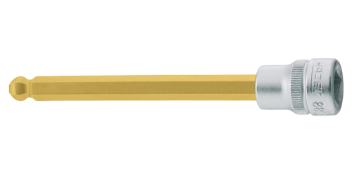 Bit lung hexagonal cap sferic HAZET 8801KK-6, deschidere cheie 6 mm, prindere patrat 3/8 inch