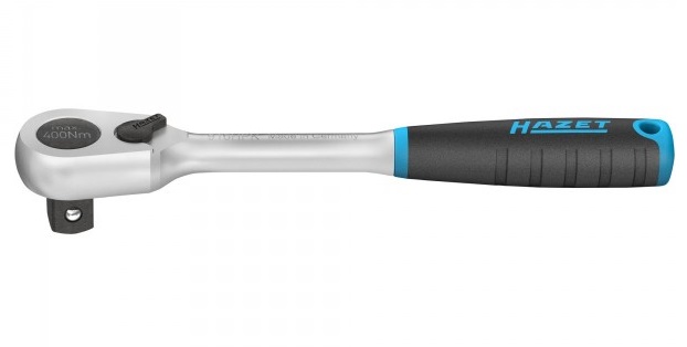 Clichet reversibil HAZET 916HPK, prindere patrat 1/2 inch, 90 dinti, lungime 200 mm