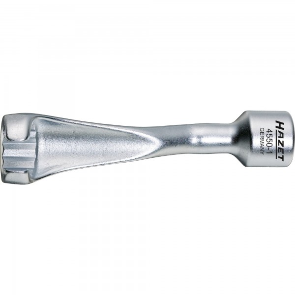 Cheie tubulara pentru injectoare HAZET 4550-1, antrenor 1/2 inch, bi-hexagonala, deschidere cheie 17 mm