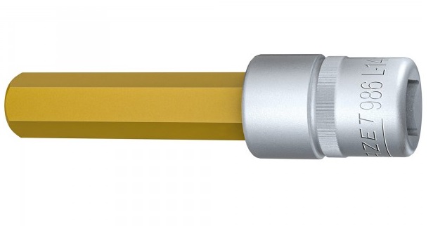 Bit hexagonal pentru insurubare HAZET 986L-14, prindere patrat 1/2 inch, deschidere cheie 14 mm