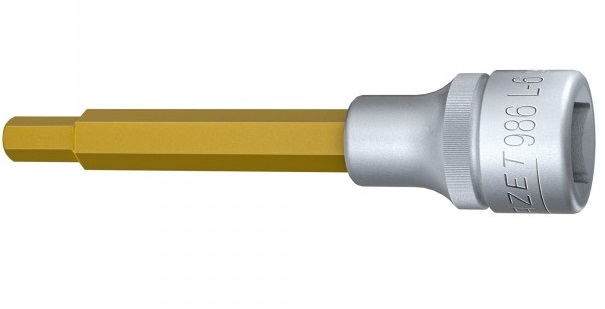 Bit hexagonal pentru insurubare HAZET 986L-6, prindere patrat 1/2 inch, deschidere cheie 6 mm