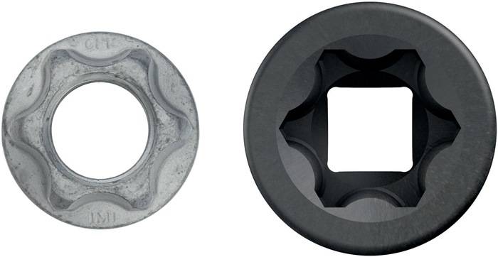 Cheie tubulara de impact HAZET 2784SLG-1, antrenor patrat 1/2 inch, profil hexagonal, deschidere cheie 39 mm