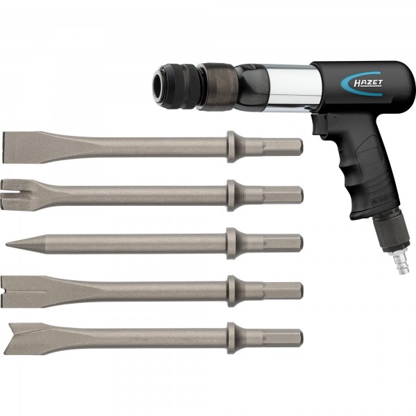 Ciocan pneumatic HAZET 9035H/6, volum aer 57 - 594 l/min, 2600 bpm, 6.3 bar, 5 accesorii incluse