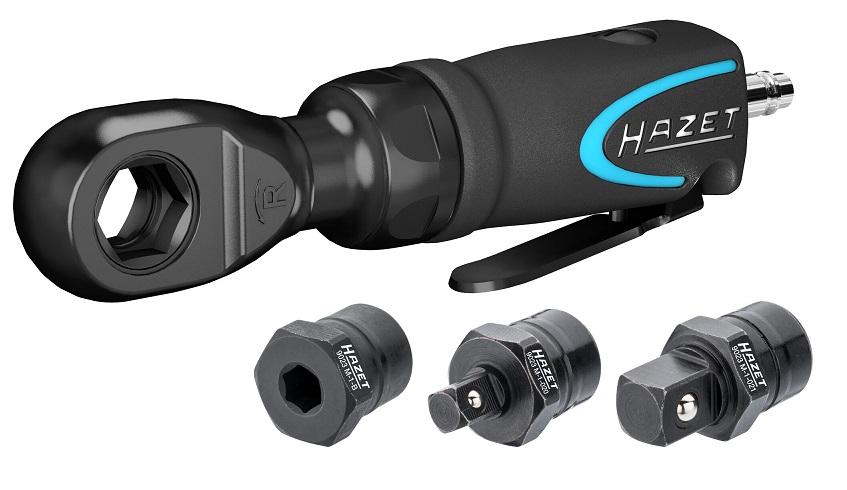 Cheie cu clichet pneumatica HAZET 9023M-1, prindere patrat 1/4 inch, lungime 159 mm, cuplu maxim 54 Nm