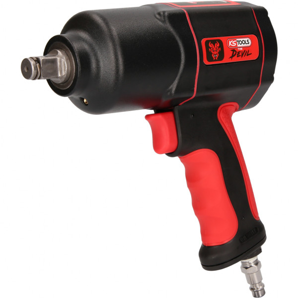 Pistol de impact pneumatic KS TOOLS Devil 515.1200, antrenor patrat 1/2 inch, cuplu maxim desfacere 1600 Nm, turatie 8500 rot/min