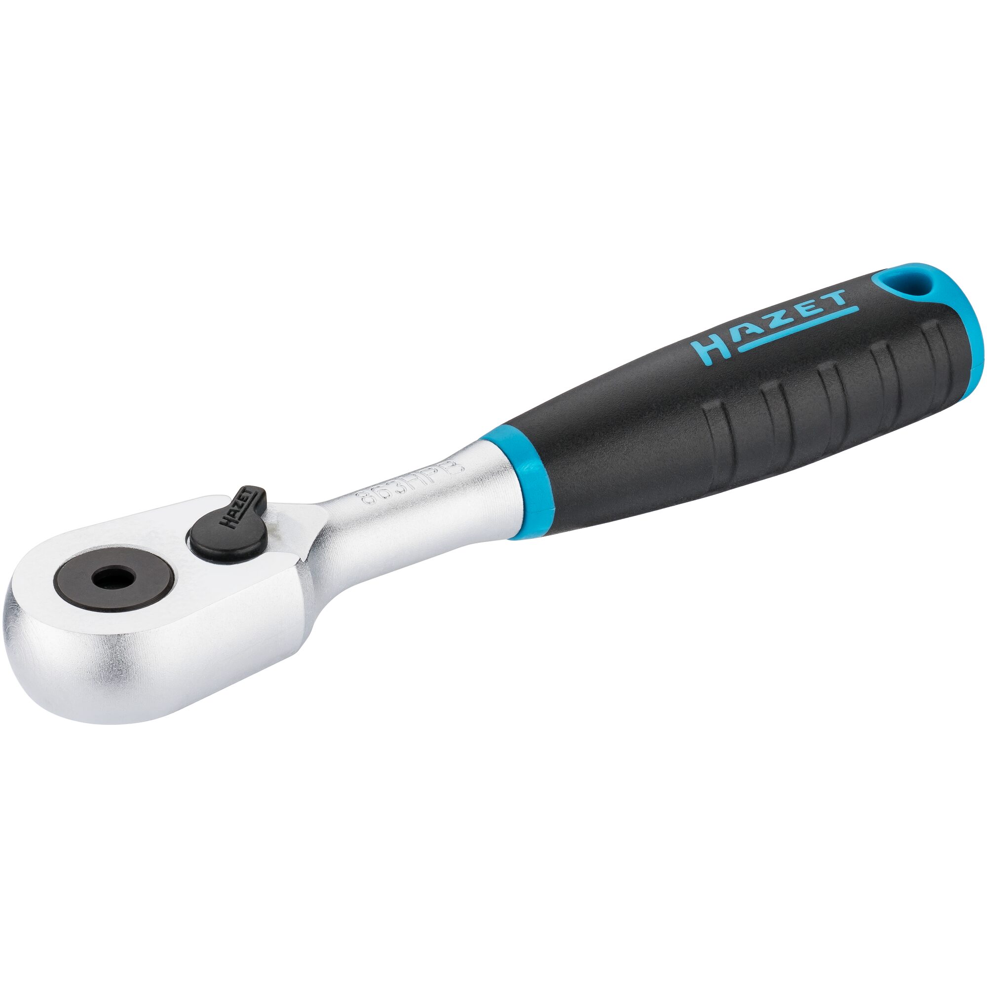 Clichet reversibil HAZET 863HPB, prindere patrat 1/4 inch, 90 dinti, lungime 116 mm