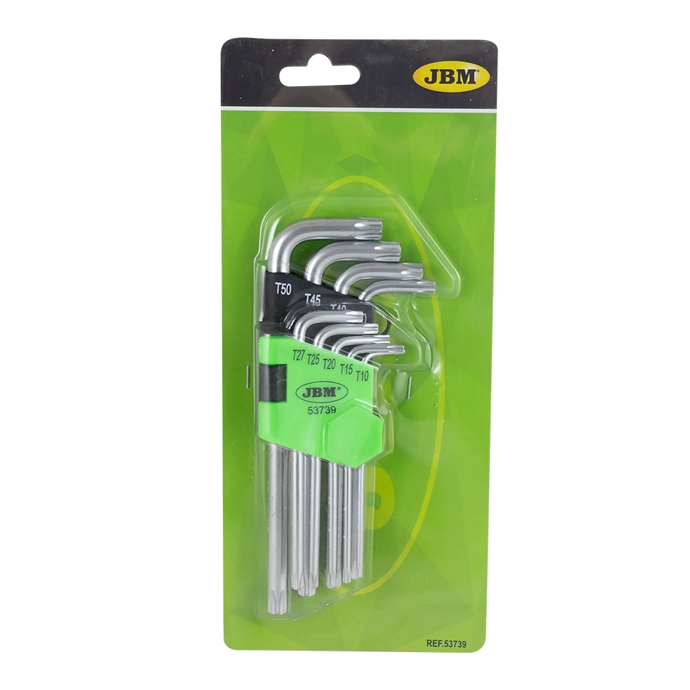 Set 9 chei imbus JBM 53739, profil torx, dimensiuni T10-T50