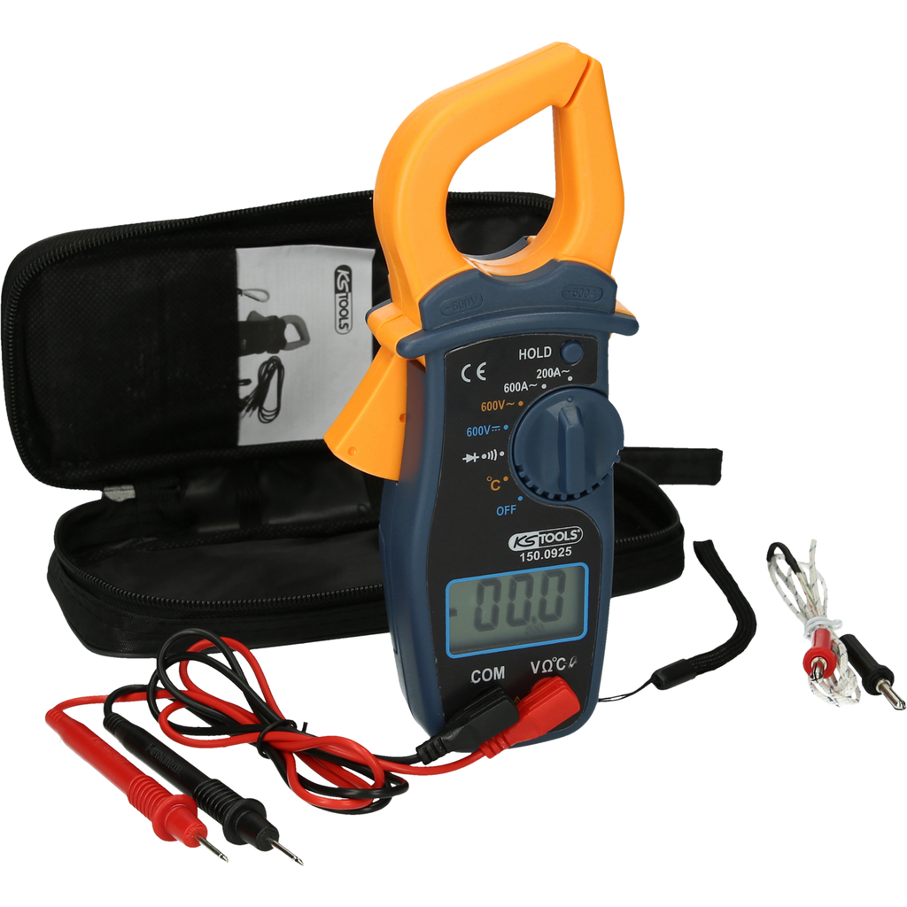 Set clesti ampermetrici digitali KS TOOLS 150.0925, 600A, 9V, afisaj LED, 3 piese