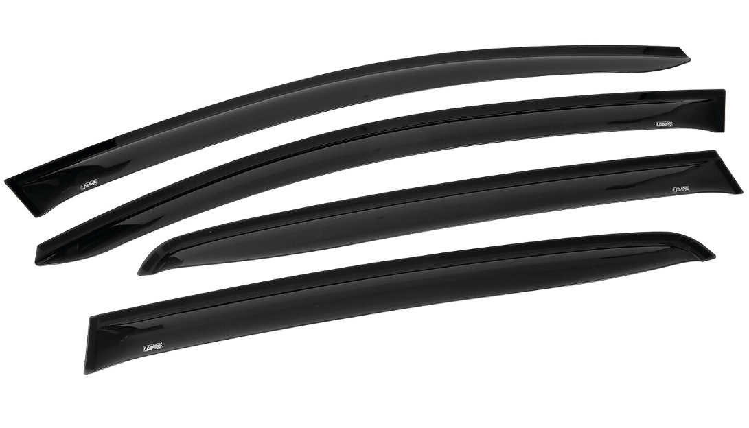 Set complet paravanturi LAMPA 02722, din plexiglas, fumurii, pentru Volkswagen Golf VII, 2011-2019