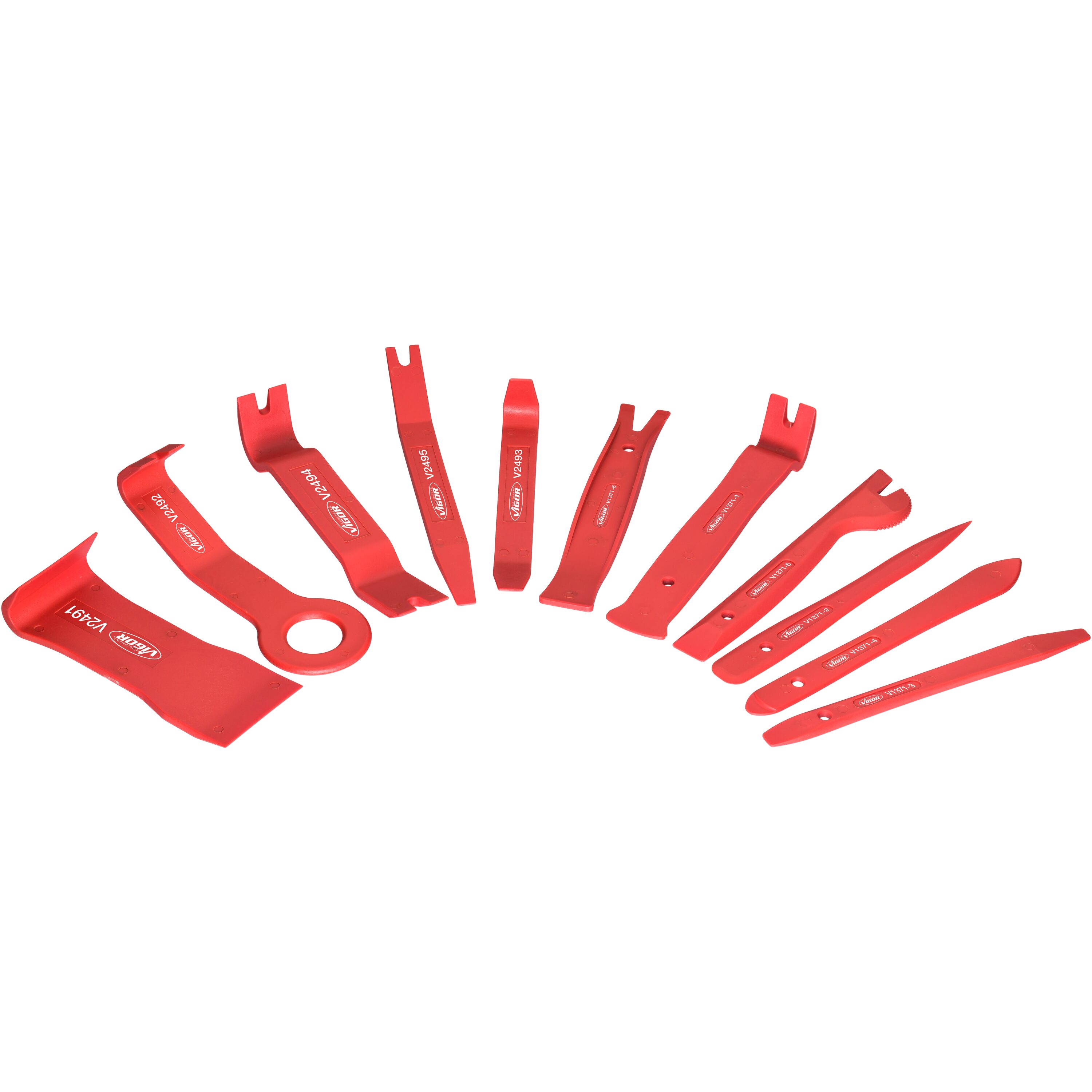 Set 11 leviere demontare elemente auto VIGOR V1371, husa depozitare