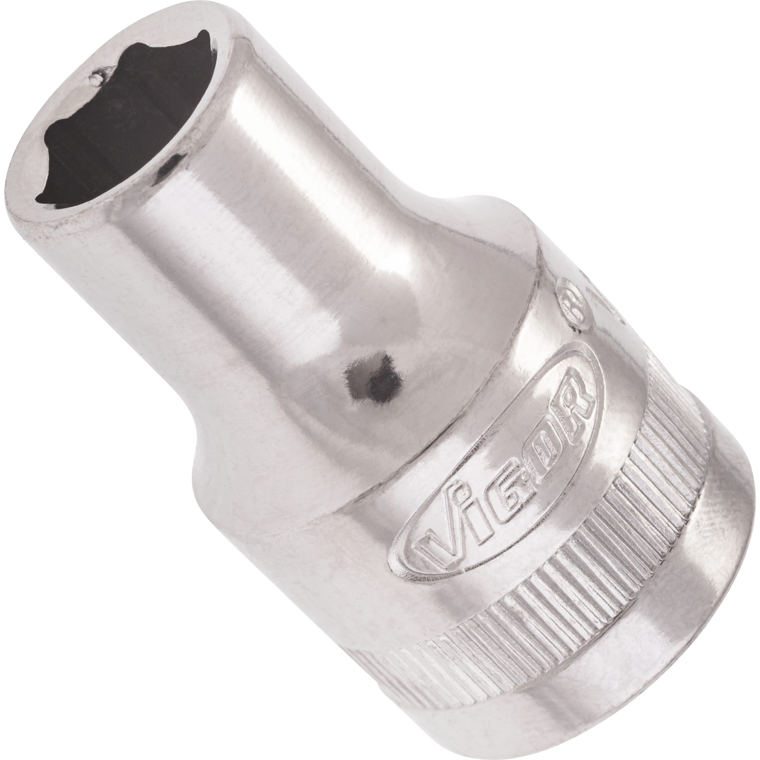 Cheie tubulara VIGOR V2465N, prindere patrat 1/2 inch, profil hexagonal, deschidere cheie 10 mm