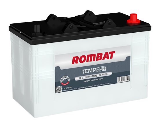 Baterie auto ROMBAT Tempest Semitractiune 620B70080, 12V, 120 Ah, 345x175x238 mm