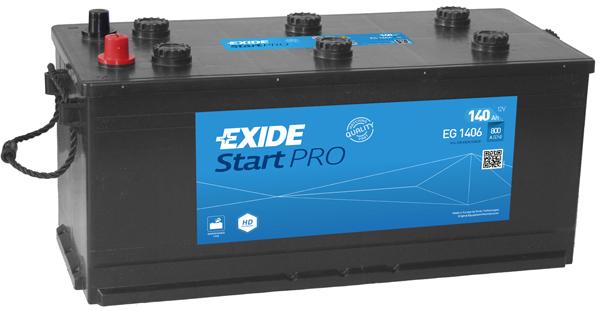 Baterie auto EXIDE Start PRO EG1406, 12 V, 140 Ah, 800 A, 510x175x225 mm, borna dreapta plus