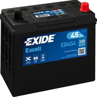 Baterie auto EXIDE Excell EB454, 12 V, 45 Ah, 330 A, 237x127x227 mm