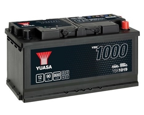 Baterie auto YUASA YBX 1000 CA-CA YBX1019, 12 V, 90 Ah, 800 A, 353x175x190 mm, borna dreapta plus