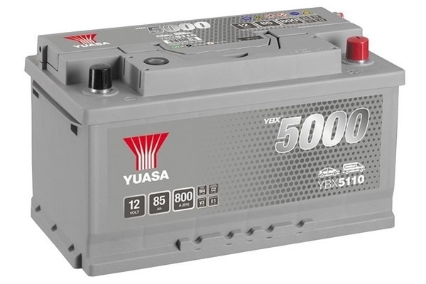 Baterie auto YUASA YBX 5000 Silver YBX5110, 12 V, 85 Ah, 800 A, 315x175x175 mm, borna dreapta plus