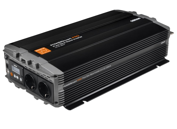 Invertor auto OSRAM Pure Sine Wave OEINVPB20, 24V DC, 2000W, 2 x priza 230V + 1 x USB 2.1A