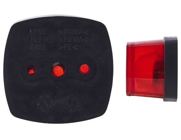 Lampa pozitie spate cu LED HELLA 2TM 357 012-011, 5W, bec C5W, 12 V, patrata, cu catadioptru, montare stanga