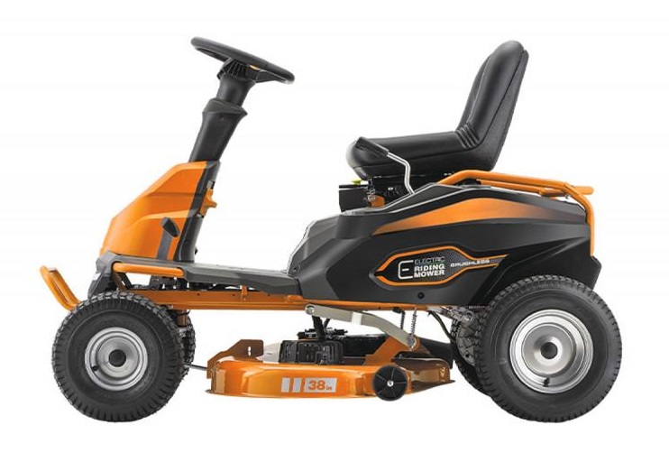 Tractoras de tuns iarba VILLAGER Capricorn 38, motor electric fara perii, 1350 W, latime taiere 980 mm, acumulator Pb-acid 75 Ah, 48 V