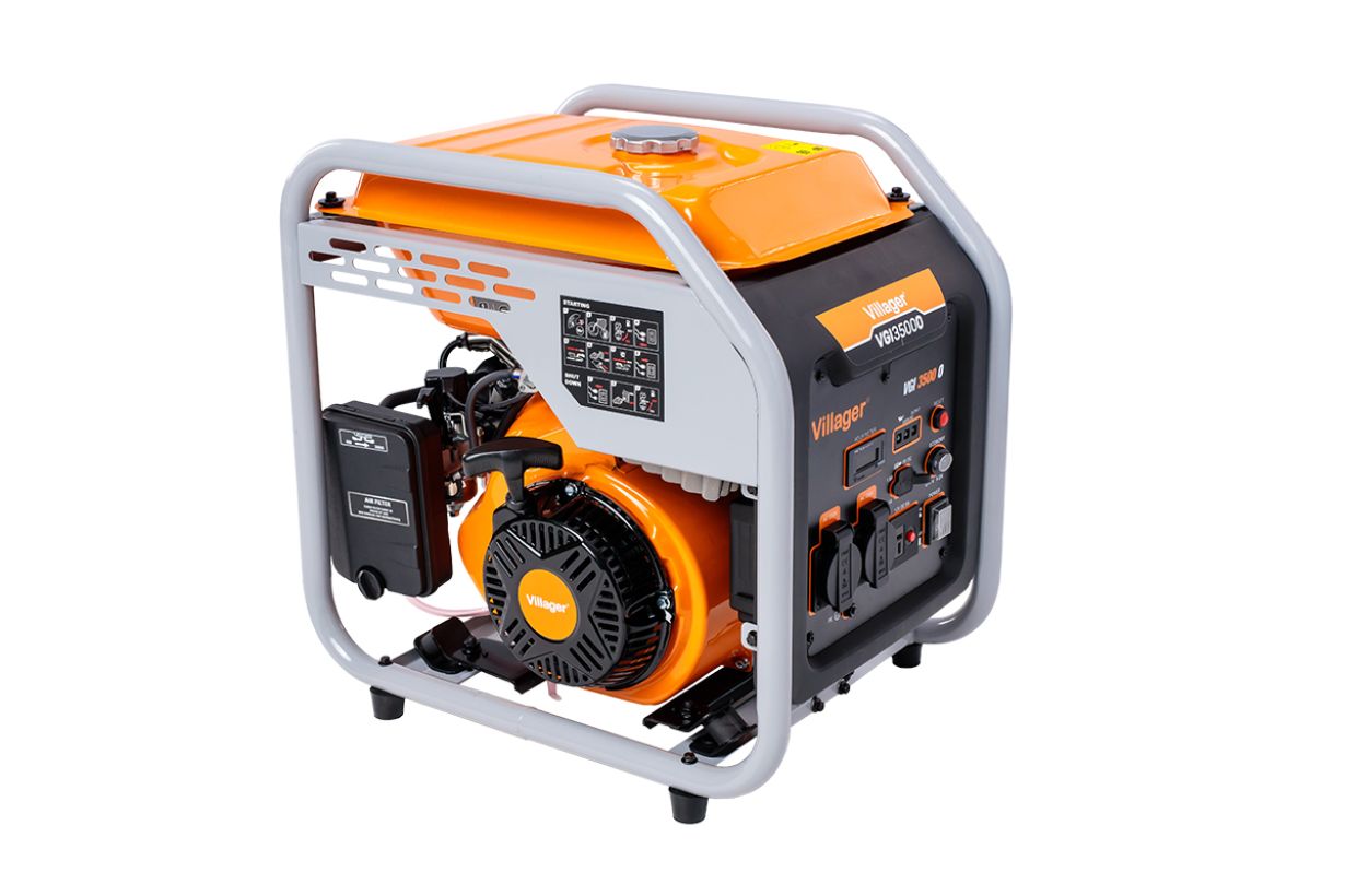 Generator de curent electric VILLAGER VGI 3500 O, motor 4T benzina, 212 cc, putere maxima 3.3 kW, 230V, rezervor 7 litri, AVR, inverter