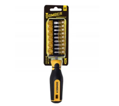 Set surubelnita cu 31 biti BOMBER Villager 072335, profil SL, PH0, PH1, PH2, PH3, PH3, PZ1, PZ2, T15, T20, T25, H4, H5, H6