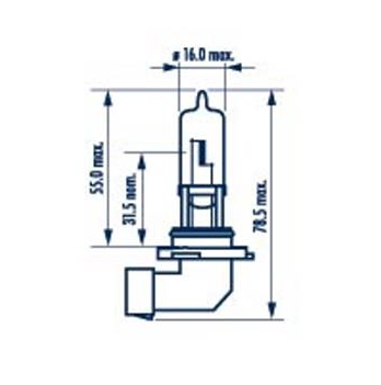 Bec far NARVA Range Power Blue+ HB3 9005, putere 60W, tensiune 12 V, cutie