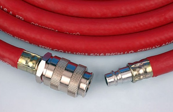 Furtun alimentare aer DE VILBISS H-6085-QD-15, profesional, diametru 8 mm, lungime 15 metri, din cauciuc