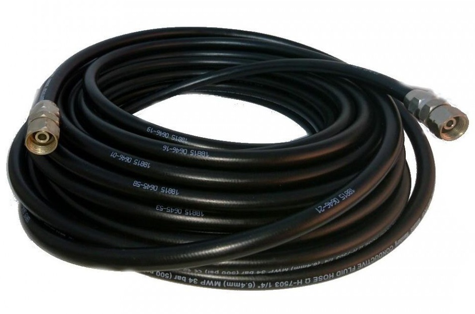Furtun alimentare fluid DE VILBISS H-7503HA-10, profesional, diametru 1/4 inch, lungime 10 metri, cuple rapide