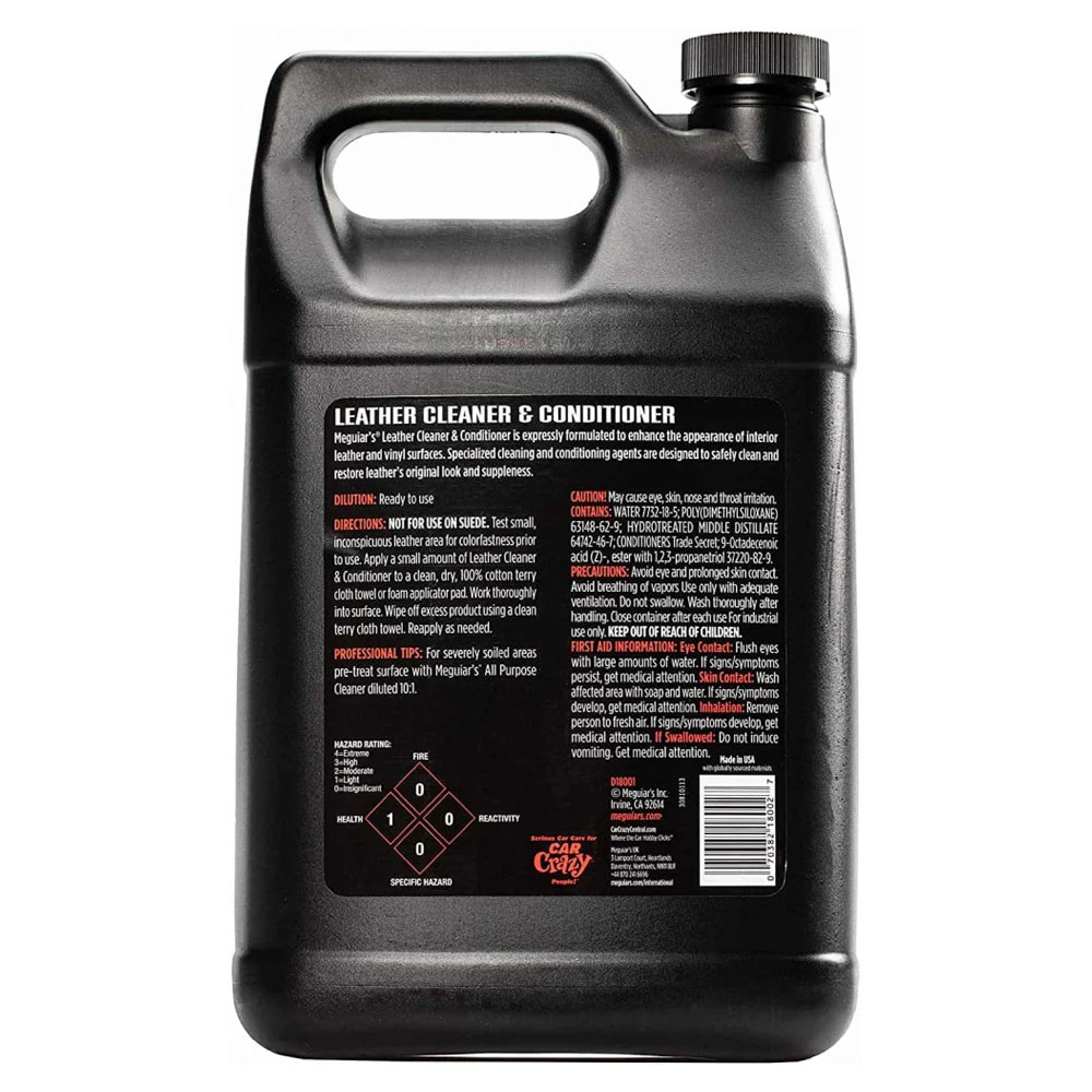 Solutie curatare piele MEGUIARS Leather Cleaner D18101, 3.78 litri