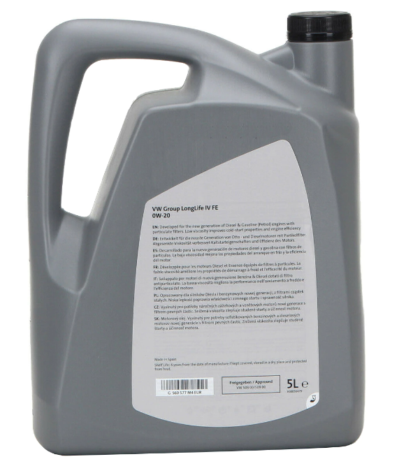 Ulei motor VW Group Long Life IV FE 0W20 GS60577M4EUR, volum 5 litri, sintetic