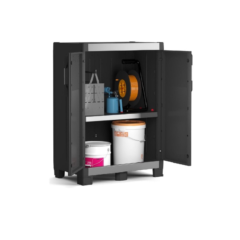 Dulap pentru gradina KETER 9772000 Low XL Garage, 89 x 54 x 99 cm, negru, polipropilena