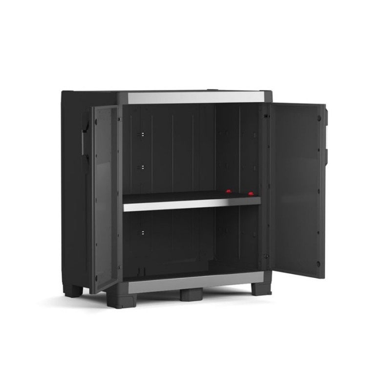 Dulap pentru gradina KETER 9772000 Low XL Garage, 89 x 54 x 99 cm, negru, polipropilena