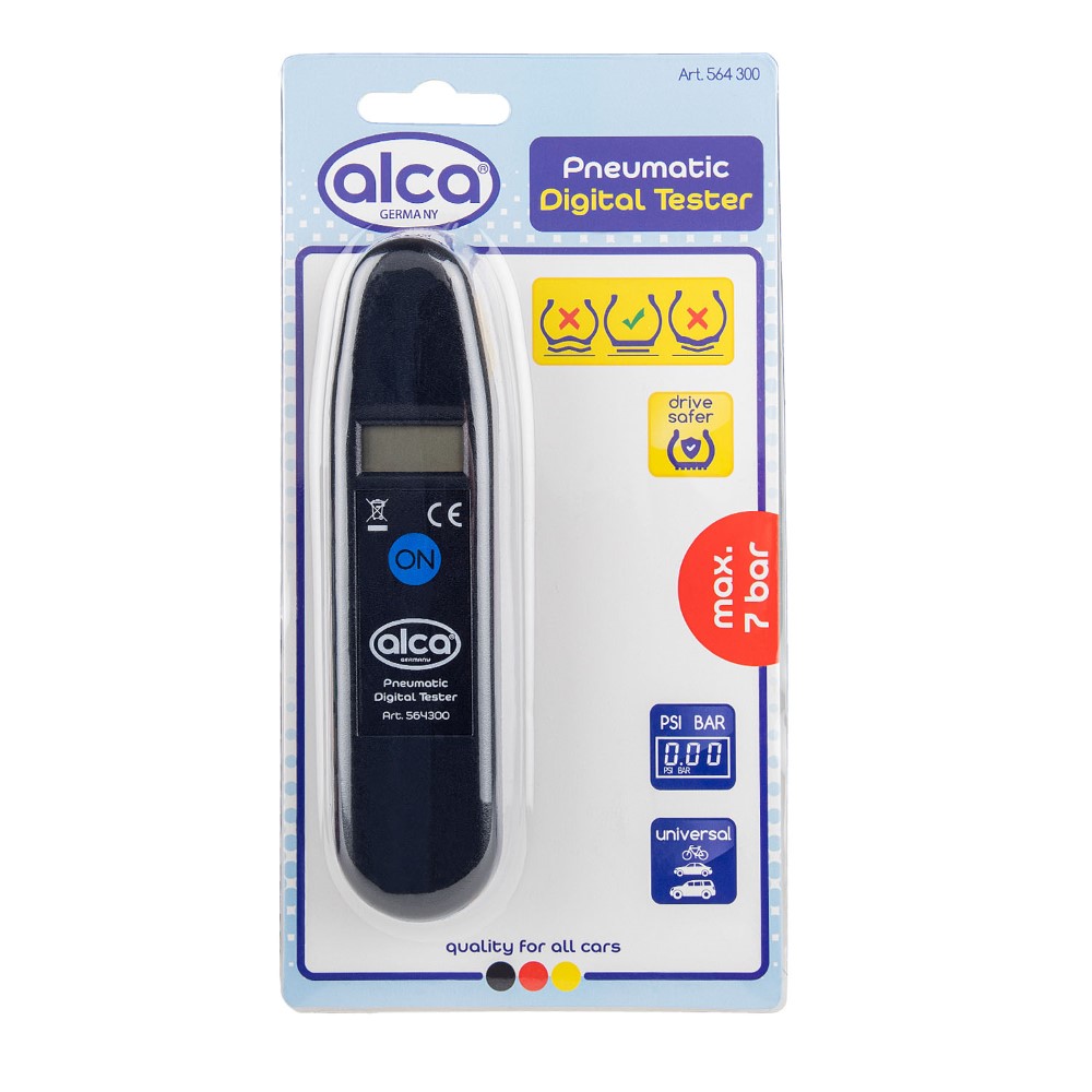 Manometru digital pentru presiune roti ALCA 564300, 0.35 - 7 bari, baterie CR2032