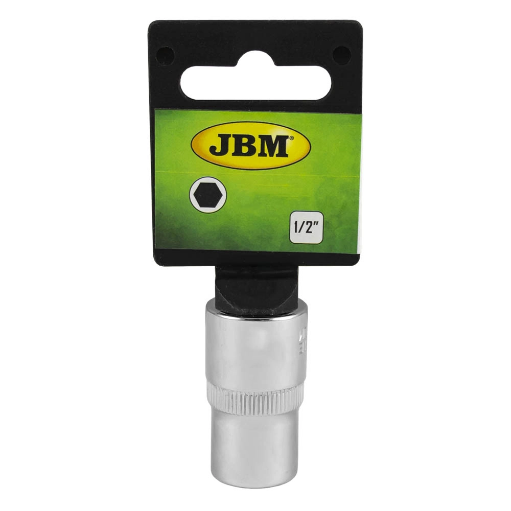 Cheie tubulara JBM 13264, hexagonala, prindere 1/2 inch, deschidere cheie 18 mm, cromat