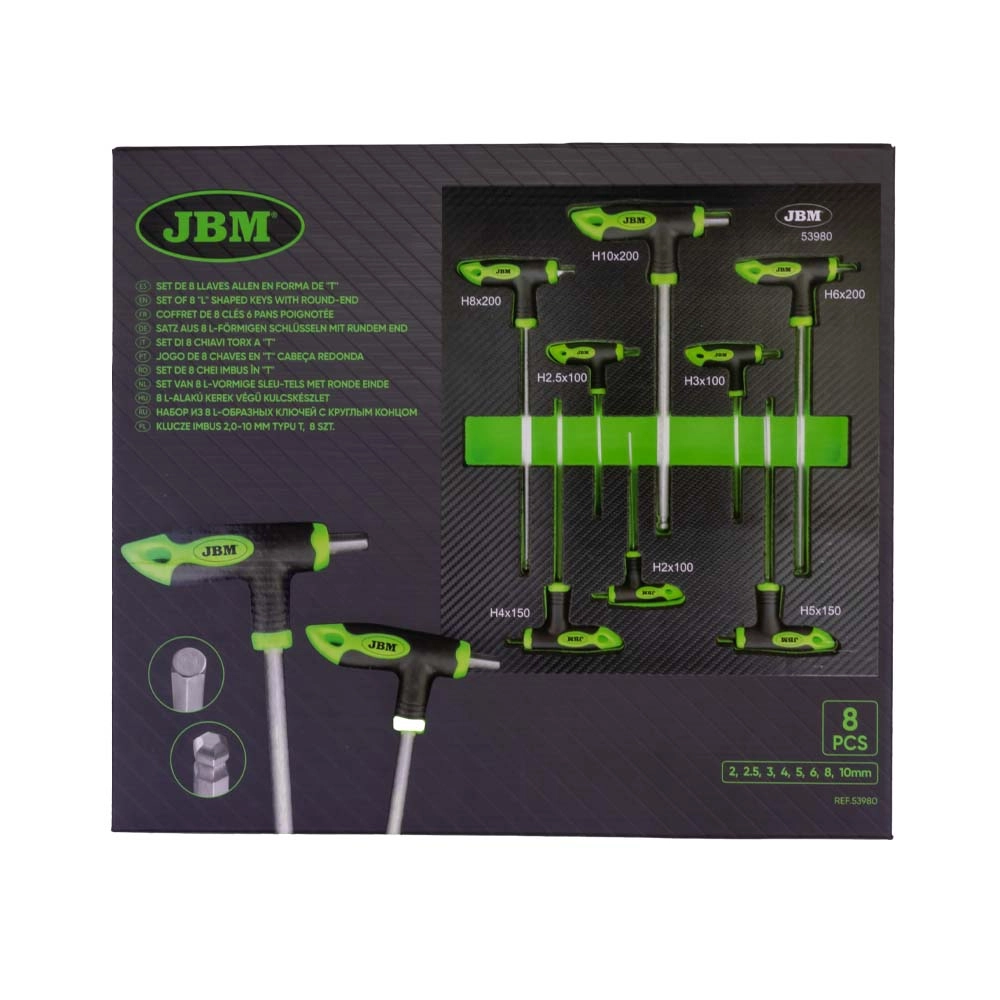 Set 8 chei imbus JBM 53980, maner T, H2 - H10