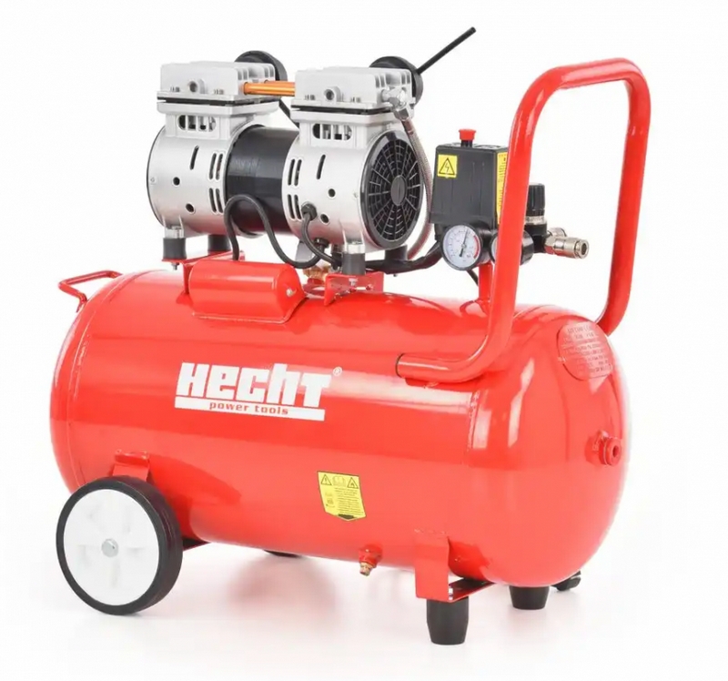 Compresor de aer fara ulei HECHT 2086, silentios, 1500 W, butelie 50 litri, 264 l/min, 8 bar