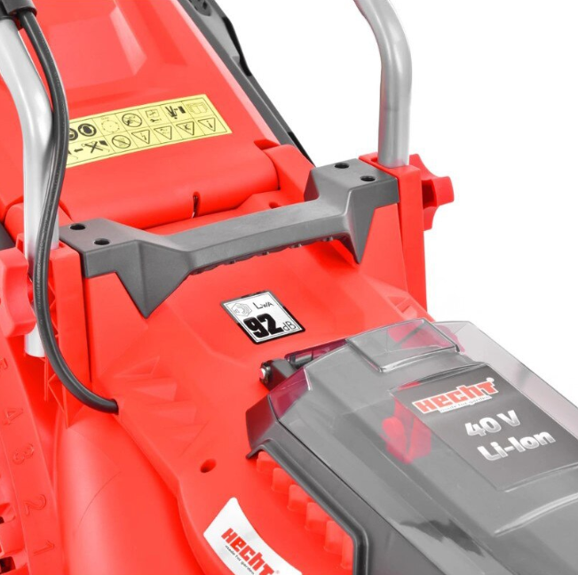Masina de tuns iarba pe acumulatori HECHT 5034, latime de taiere 34 cm, cos colector 35 litri, 40V, fara acumulator si incarcator