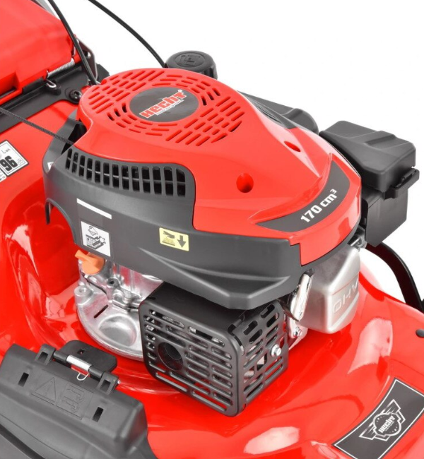 Masina de tuns iarba cu motor pe benzina, autopropulsata, HECHT 550 SW, 2.6 kW, 170 CC, latime de lucru 48 cm, cos colector 60 l