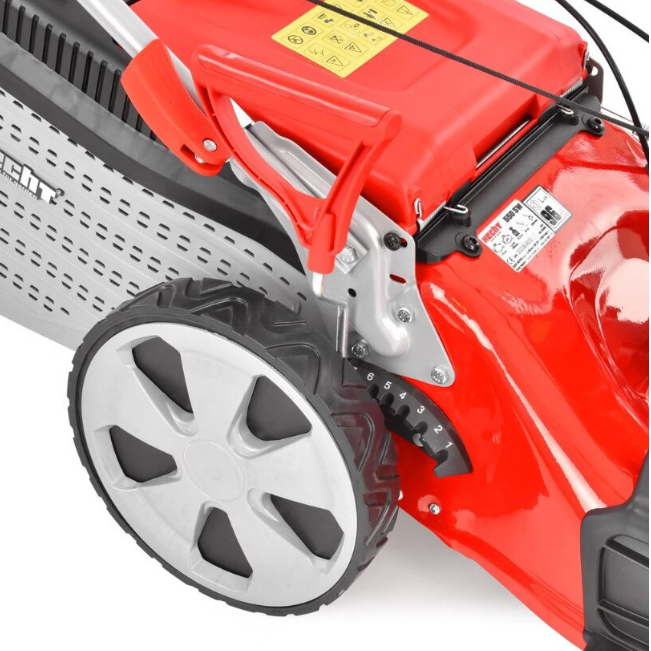 Masina de tuns iarba cu motor pe benzina, autopropulsata, HECHT 550 SW, 2.6 kW, 170 CC, latime de lucru 48 cm, cos colector 60 l