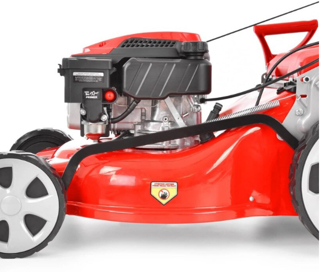 Masina de tuns iarba cu motor pe benzina, autopropulsata, HECHT 550 SW, 2.6 kW, 170 CC, latime de lucru 48 cm, cos colector 60 l