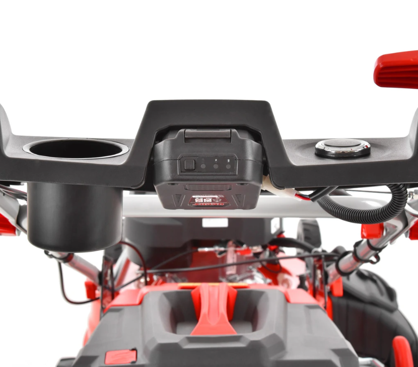 Masina de tuns iarba cu motor pe benzina, autopropulsata, HECHT 551 SXE, 3.8 kW, 200 CC, latime de lucru 51 cm, cos colector 65 l
