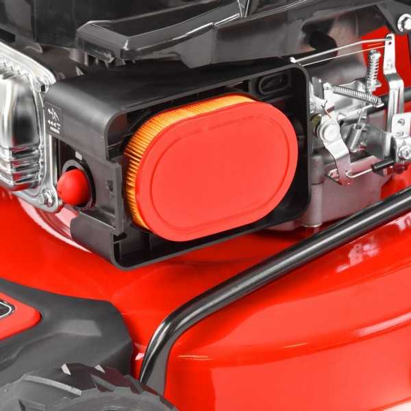 Masina de tuns iarba cu motor pe benzina, autopropulsata, HECHT 554 SX, 4.4 kW, 224 CC, latime de lucru 53 cm, cos colector 75 l