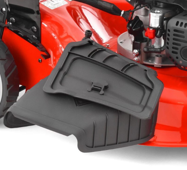 Masina de tuns iarba cu motor pe benzina, autopropulsata, HECHT 554 SXE, 4.4 kW, 224 CC, latime de lucru 53 cm, cos colector 75 l