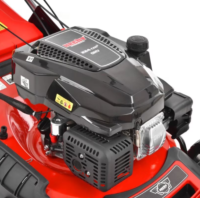 Masina de tuns iarba cu motor pe benzina, autopropulsata, HECHT 554 SXE, 4.4 kW, 224 CC, latime de lucru 53 cm, cos colector 75 l