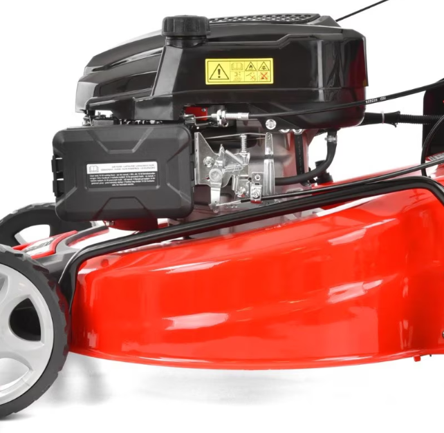 Masina de tuns iarba cu motor pe benzina, autopropulsata, HECHT 554 SXE, 4.4 kW, 224 CC, latime de lucru 53 cm, cos colector 75 l