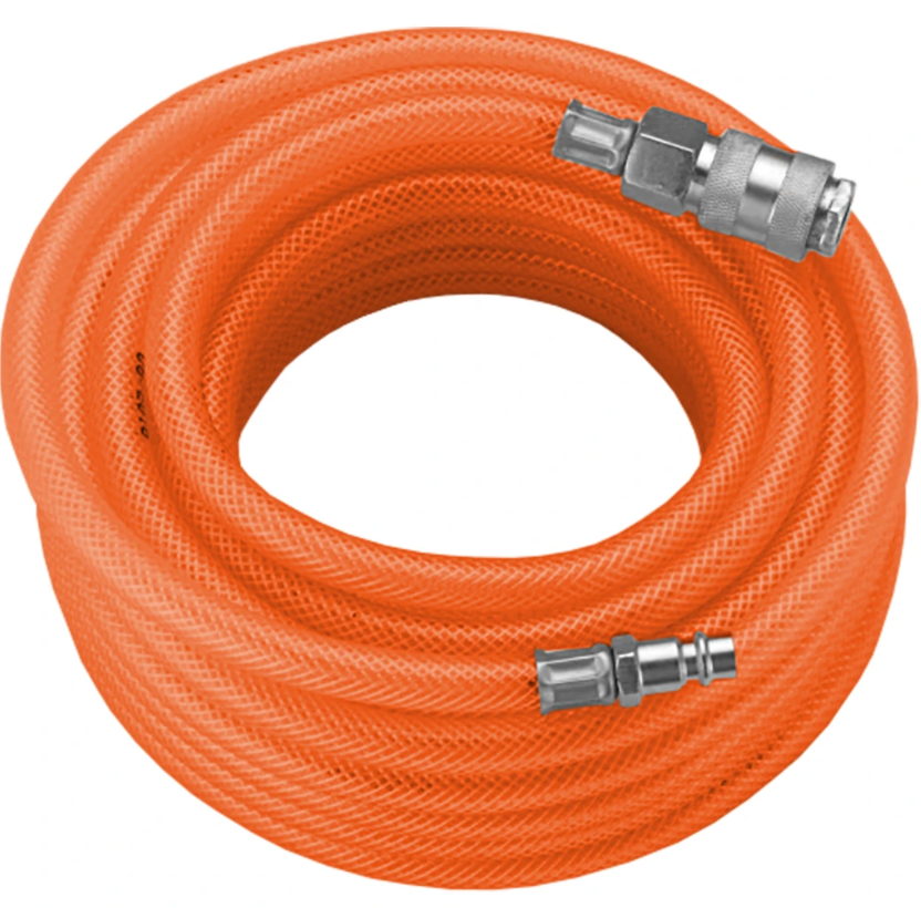 Furtun pentru aer HECHT 002075A, lungime 10 metri, 6.3 x 11.3 mm, 16 bar, cupla rapida 1/4 inch