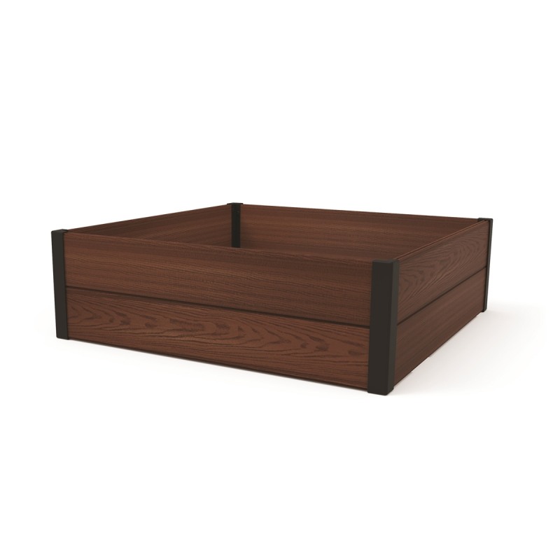 Jardiniera patrata KETER 249299 Maple, plastic, maro