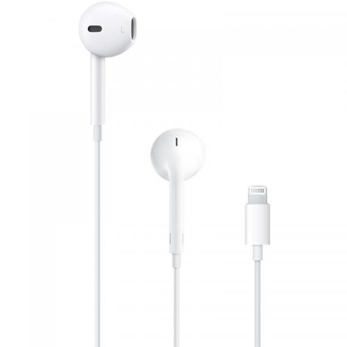 Casti cu microfon APPLE MMTN2ZM/A EarPods, Lightning, cu fir, in-ear, alb