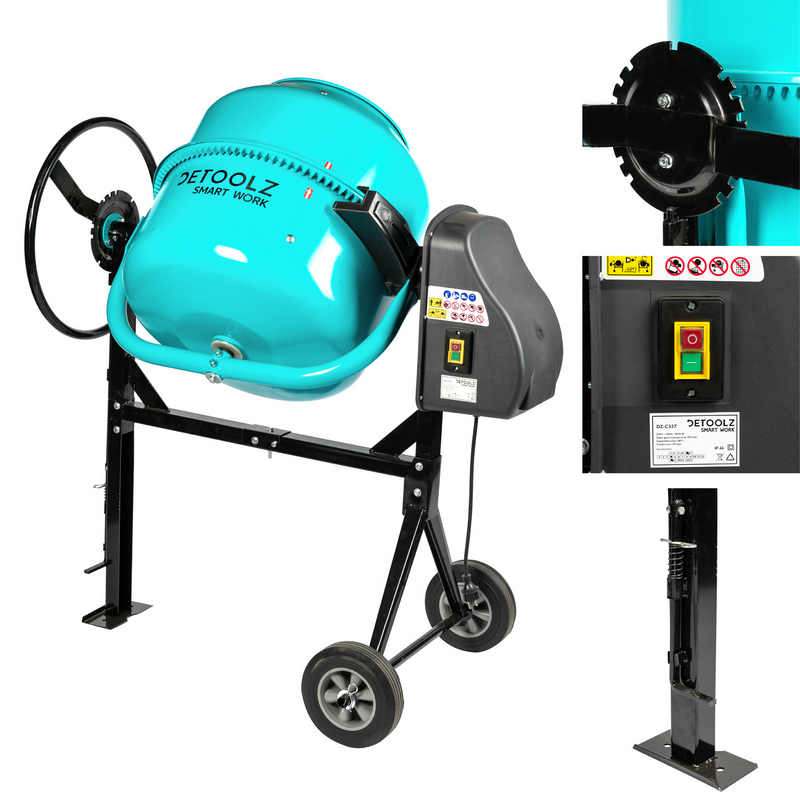 Betoniera DETOOLZ DZ-C327, volum cuva 180 L, 1000 W, turatie 2688 rpm