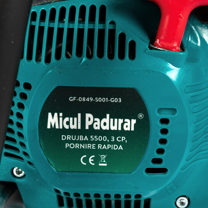 Drujba MICUL PADURAR GF-0849-S001-G03, 5500, 55 CC, 3 CP, 1 lama 16 inch si 1 lant, pornire rapida